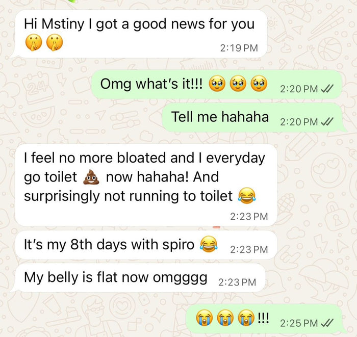 Unedited customer message