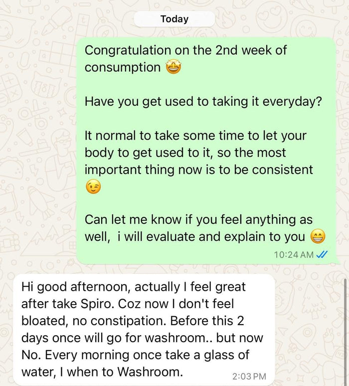 Unedited customer message